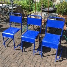 Alte Metallstühle Industrial