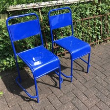 Alte Metallstühle Industrial