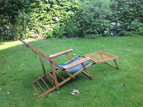 Antike gartenliege mit - antike,
