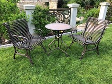 Schmiedeeiserne Sitzgruppe