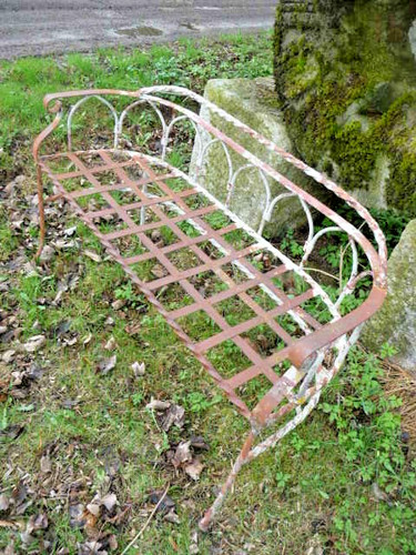 Geschmiedete gartenbank - geschmiedete,