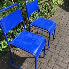 Alte Metallstühle Industrial