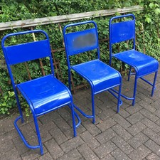 Alte Metallstühle Industrial